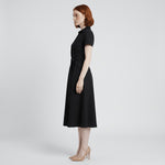 Sophie Wrap Midi Dress with V-Neck and Tie Waist