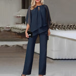 Mia Layered Chiffon Wide-Leg Pant Set