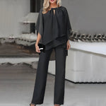 Mia Layered Chiffon Wide-Leg Pant Set