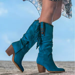 Frieda Fringed Suede Western Knee-High Boots
