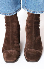 Greta Suede-Look Block Heel Ankle Boots for Winter