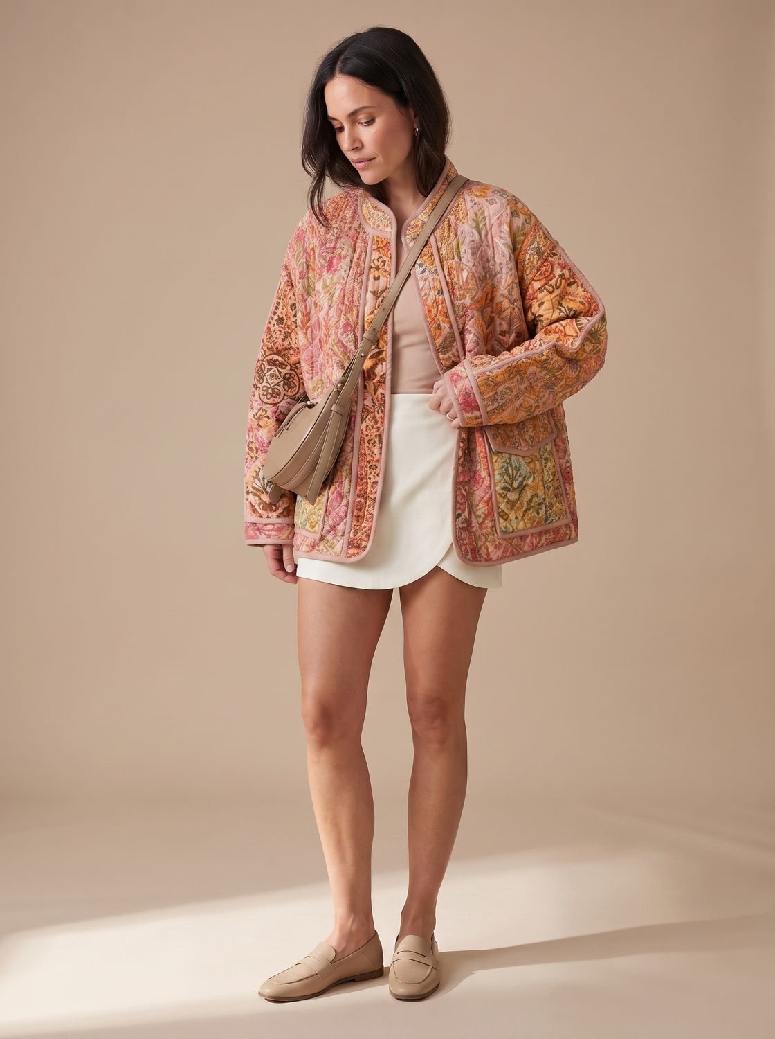 Charlotte Quilted Multicolor Patchwork Jacket