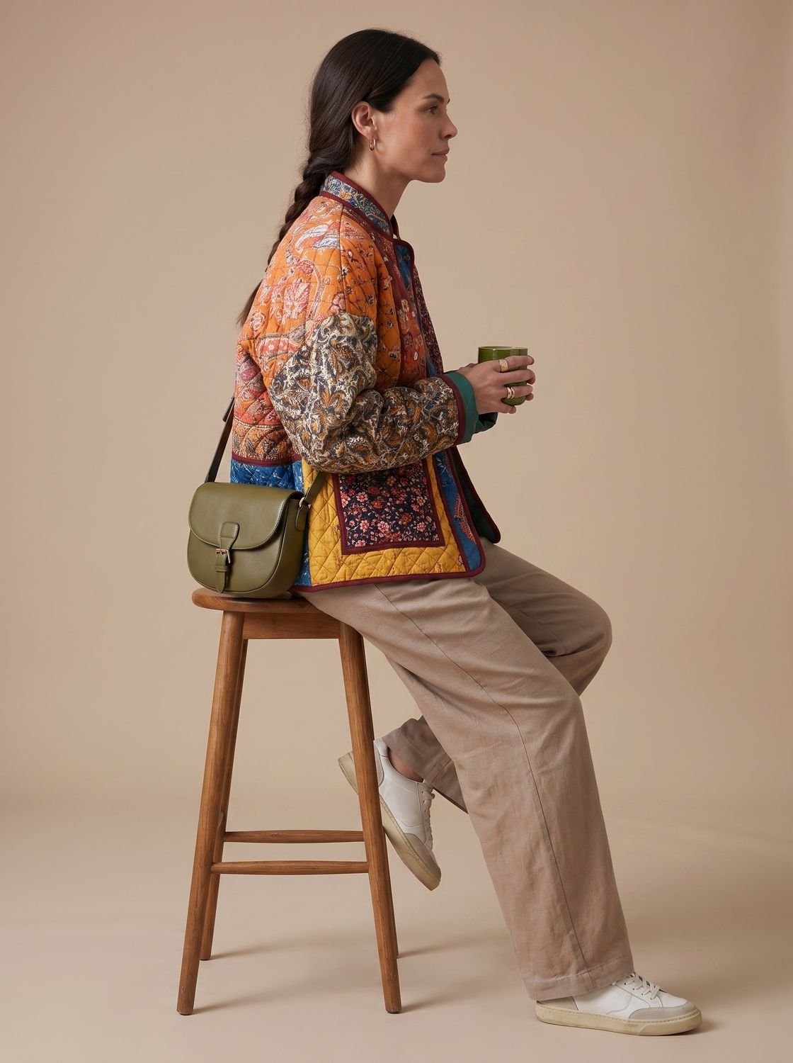 Charlotte Quilted Multicolor Patchwork Jacket