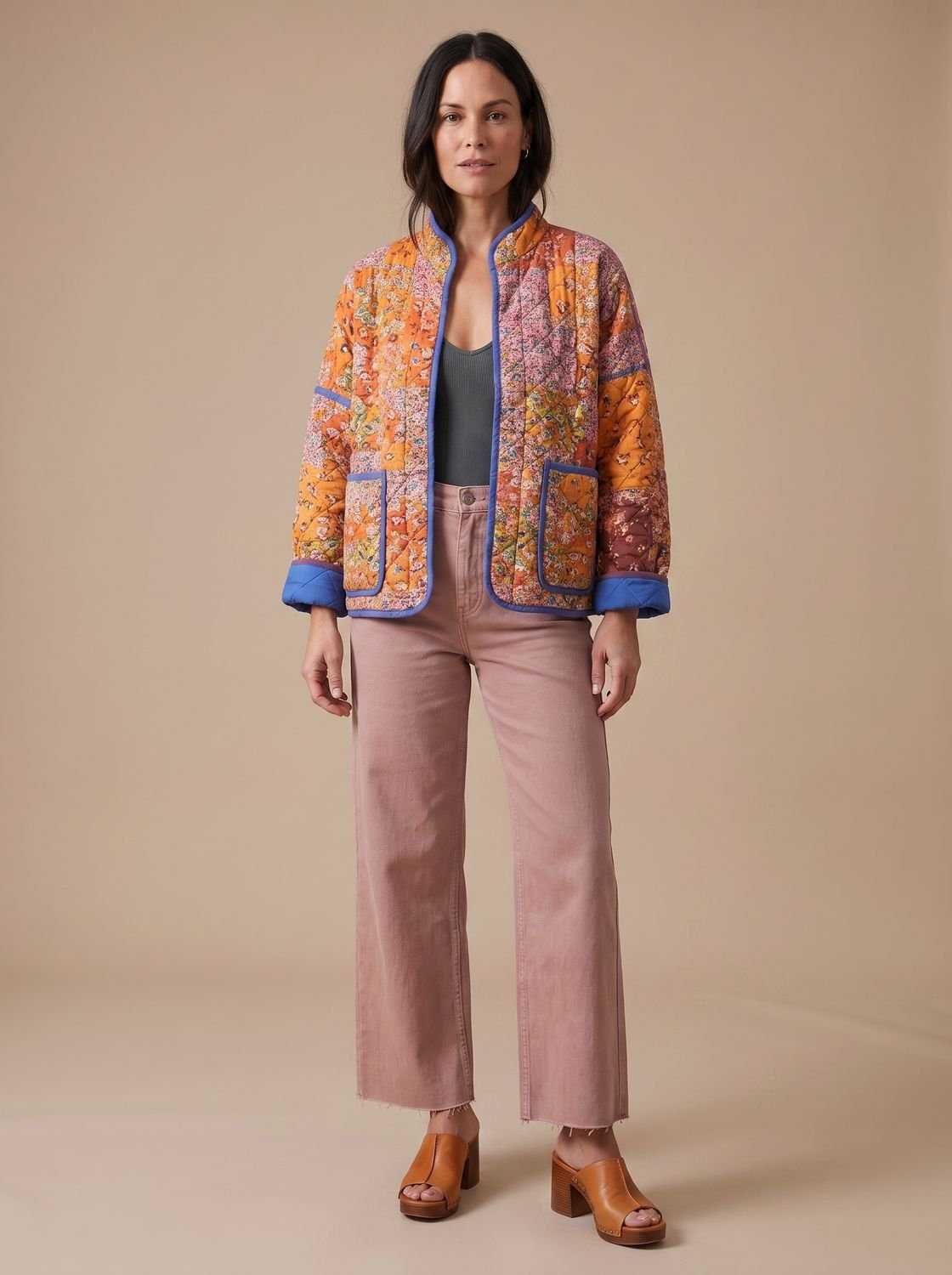 Charlotte Quilted Multicolor Patchwork Jacket