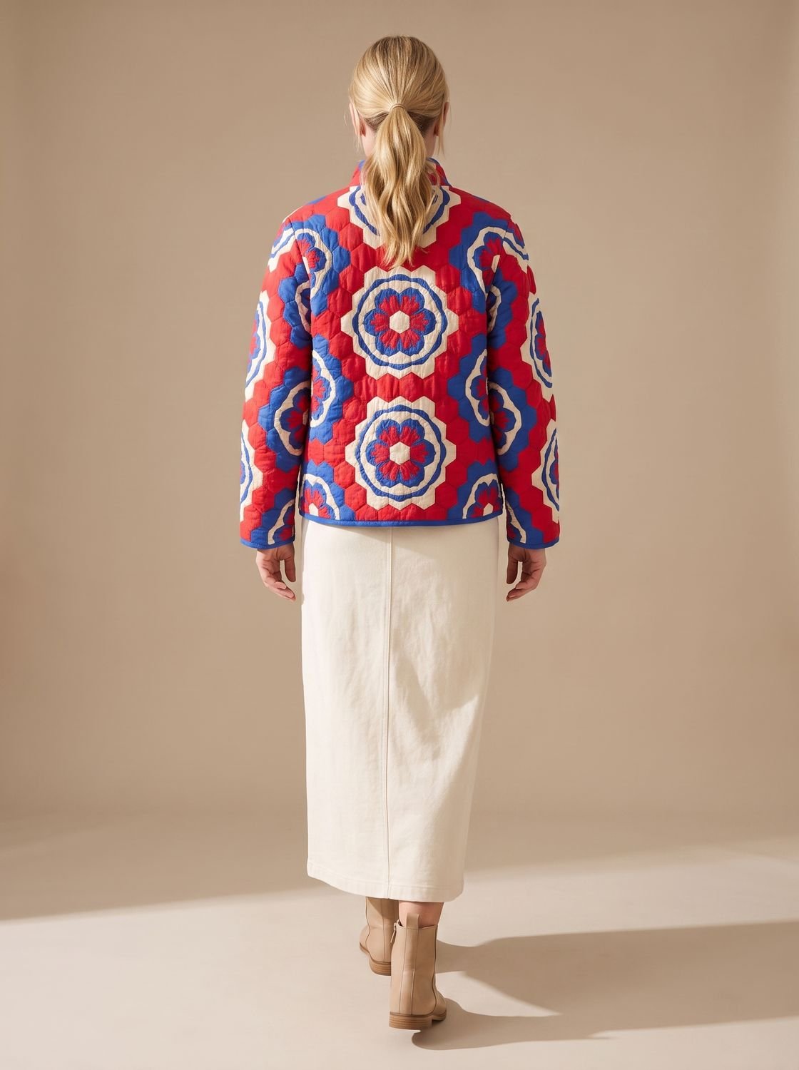 Charlotte Quilted Multicolor Patchwork Jacket