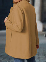 Amelie Button-Front Winter Coat with Stand Collar