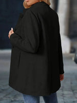 Amelie Button-Front Winter Coat with Stand Collar
