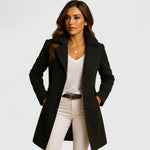Frieda Elegant Long Button-Front Coat