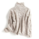 Marie Cable-Knit Turtleneck Sweater