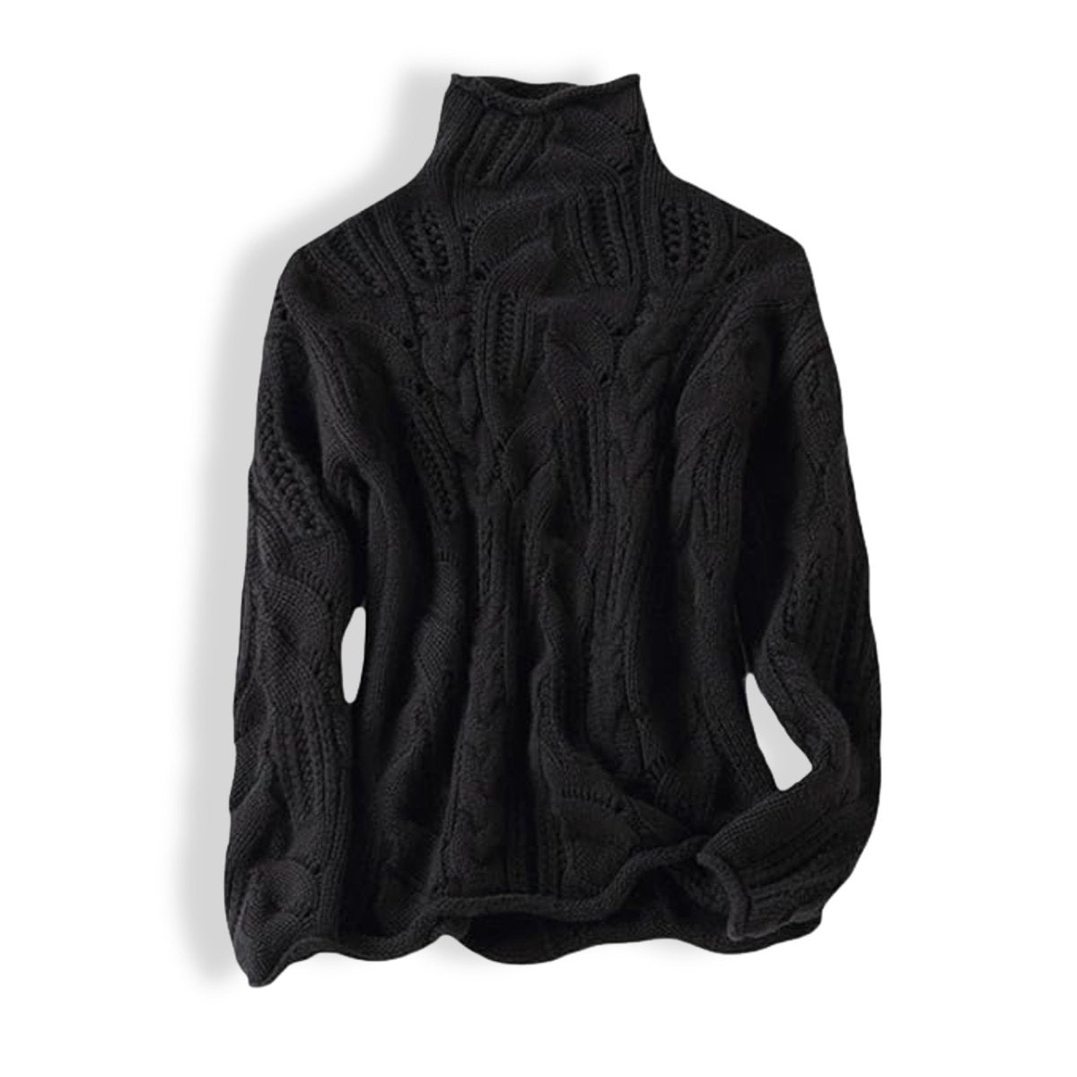 Marie Cable-Knit Turtleneck Sweater