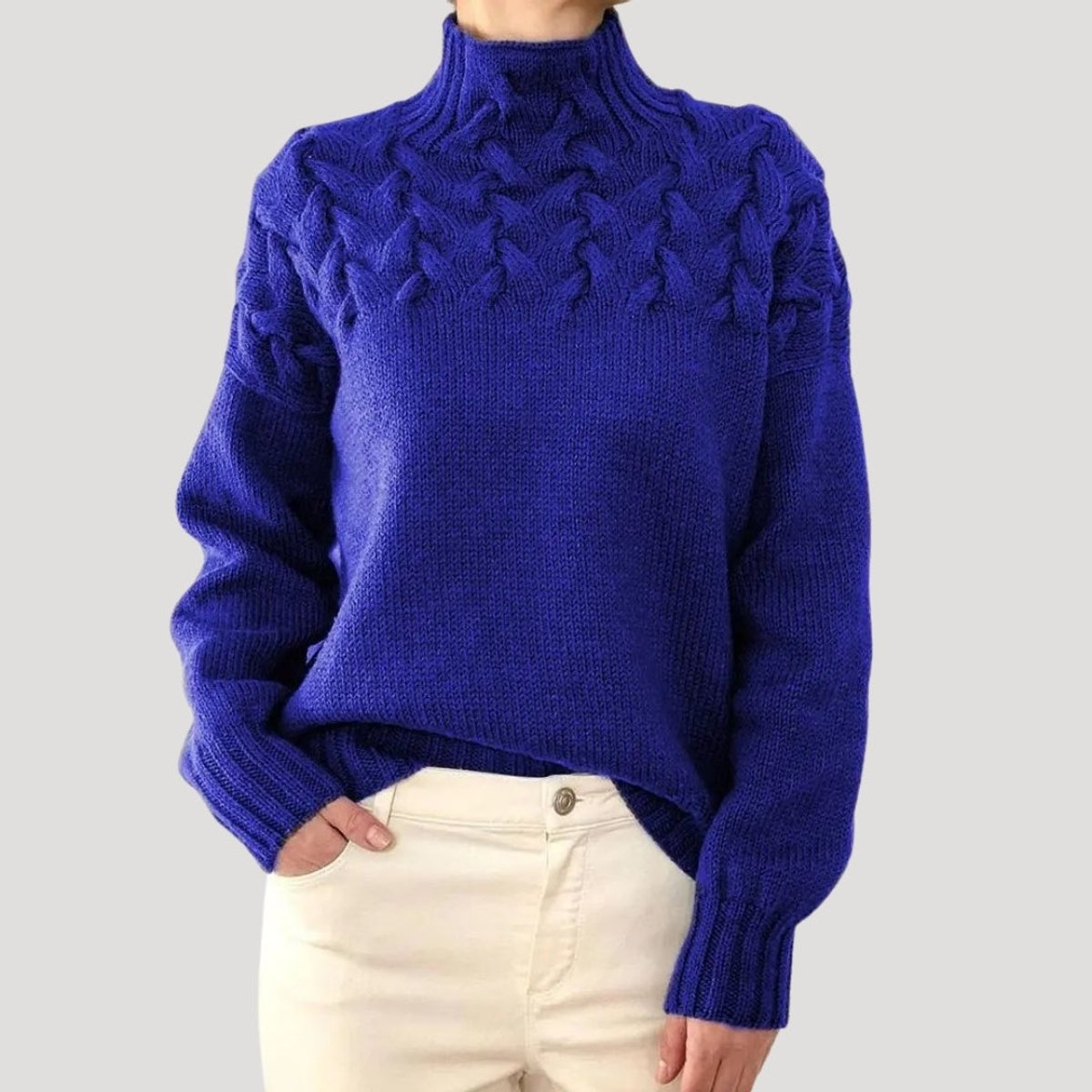 Sophie Cable Knit Turtleneck Sweater