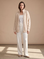 Mia Oversized Cable Knit Zip-Up Sweater