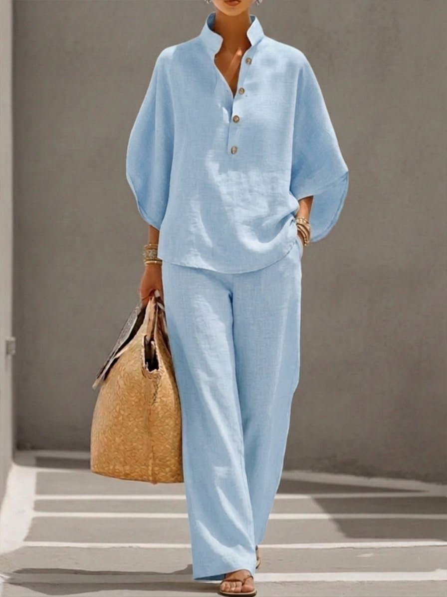 Hannah Batwing Sleeve Two-Piece Pant Set
