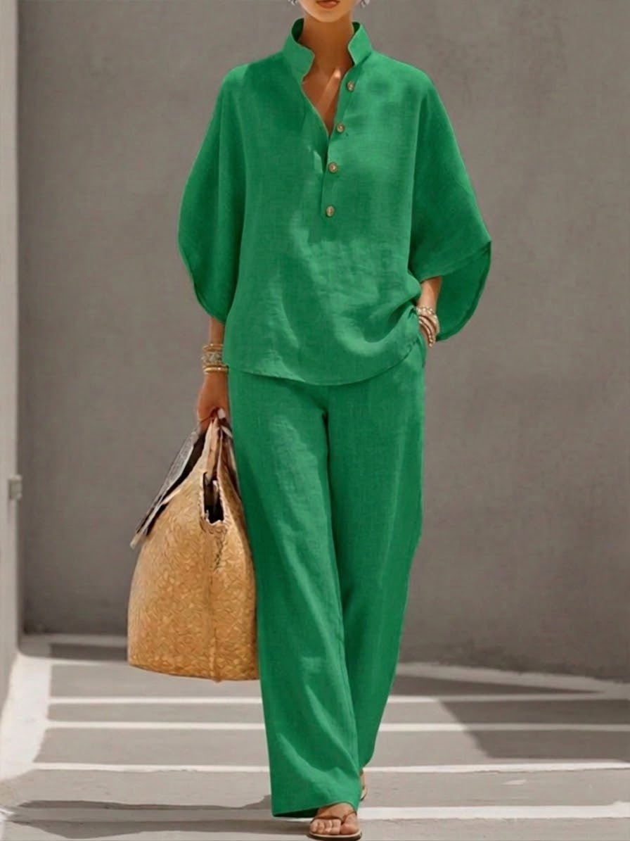 Hannah Batwing Sleeve Two-Piece Pant Set