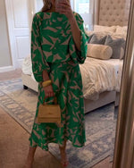 Mia Two-Piece Floral Lantern Sleeve Set