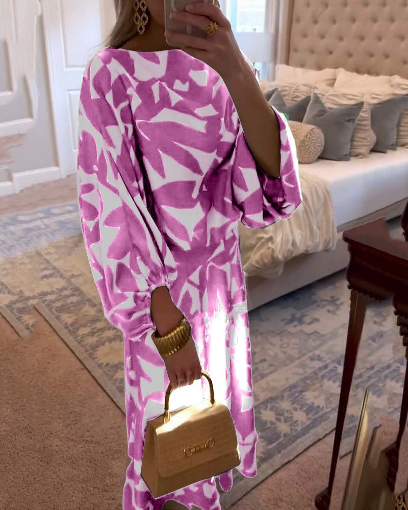 Mia Two-Piece Floral Lantern Sleeve Set