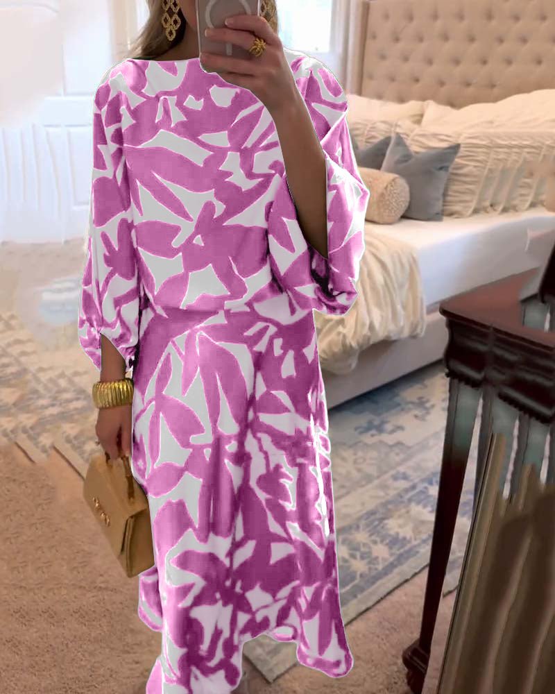Mia Two-Piece Floral Lantern Sleeve Set