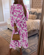 Mia Two-Piece Floral Lantern Sleeve Set