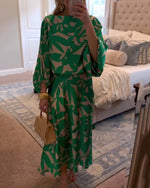 Mia Two-Piece Floral Lantern Sleeve Set