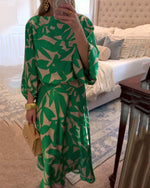 Mia Two-Piece Floral Lantern Sleeve Set