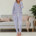 Annika Ribbed Long Sleeve Loungewear Set