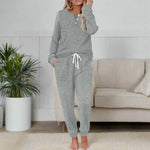 Annika Ribbed Long Sleeve Loungewear Set
