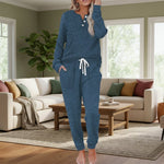 Annika Ribbed Long Sleeve Loungewear Set