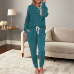 Annika Ribbed Long Sleeve Loungewear Set