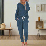 Annika Ribbed Long Sleeve Loungewear Set