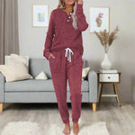 Annika Ribbed Long Sleeve Loungewear Set