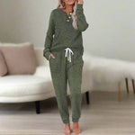 Annika Ribbed Long Sleeve Loungewear Set