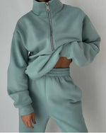 Claudia Quarter-Zip Loungewear Set