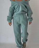 Claudia Quarter-Zip Loungewear Set