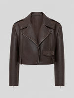 Danbury Faux Leather Jacket in brown