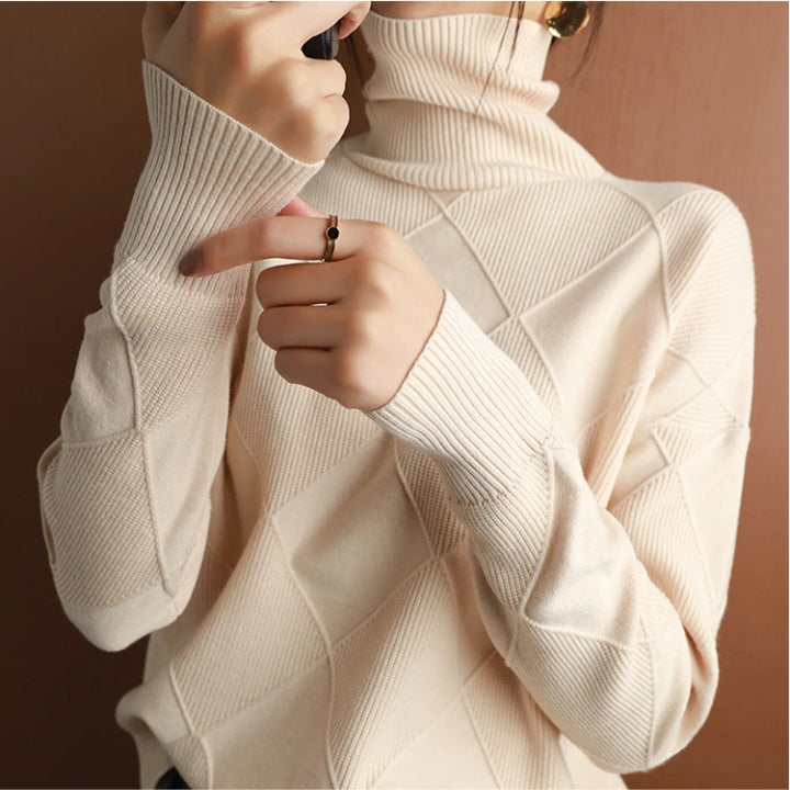Natalie Cozy Cable Knit Turtleneck Sweater