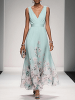 Carolin Floral Chiffon Summer Maxi Dress
