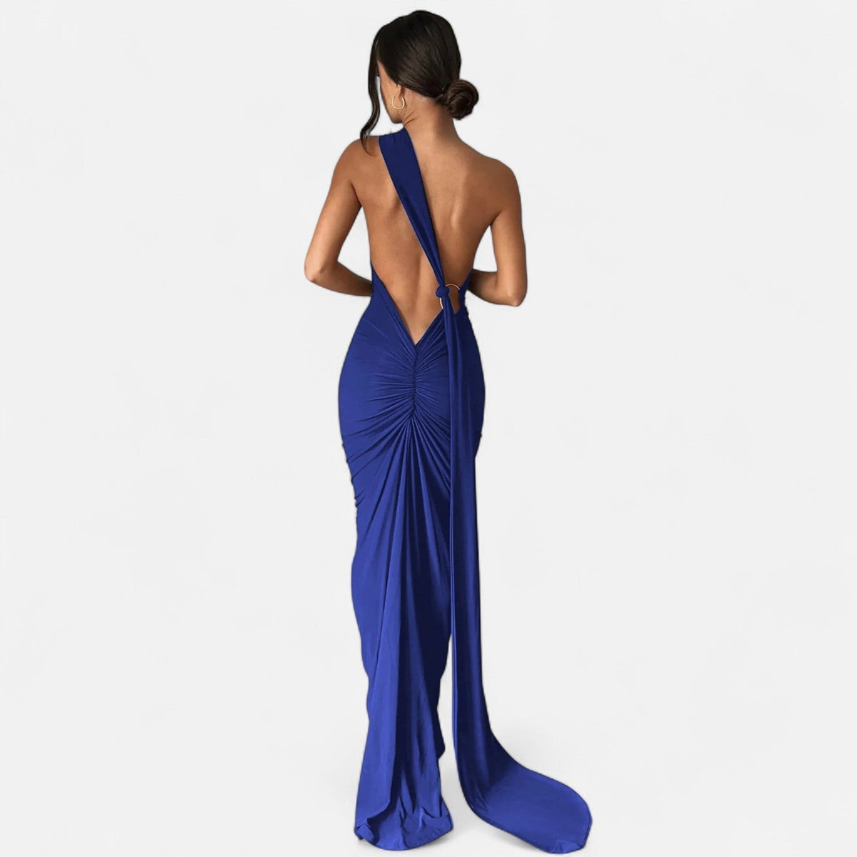 Lara One-Shoulder Halter Maxi Dress