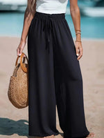Doris Tie-Waist Wide-Leg Palazzo Pants