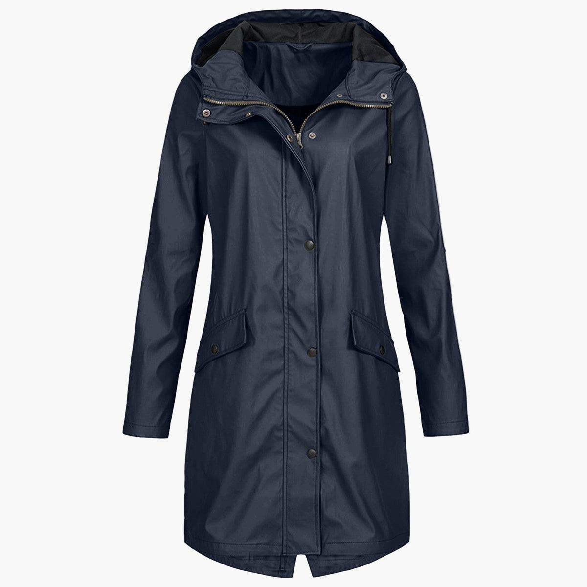 Bettina Waterproof Long Hooded Raincoat