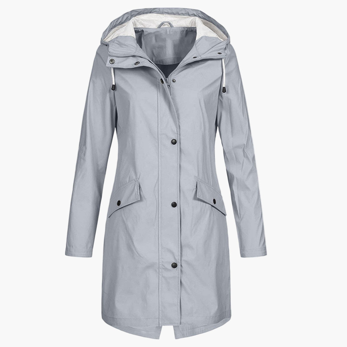 Bettina Waterproof Long Hooded Raincoat
