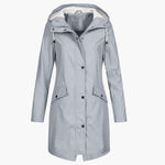 Bettina Waterproof Long Hooded Raincoat