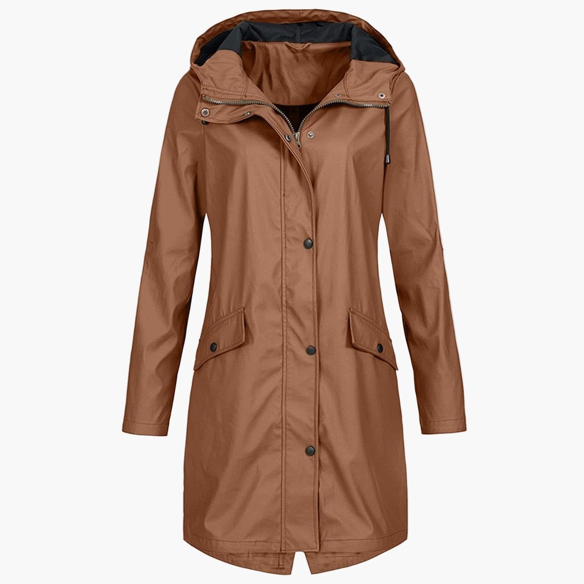 Bettina Waterproof Long Hooded Raincoat