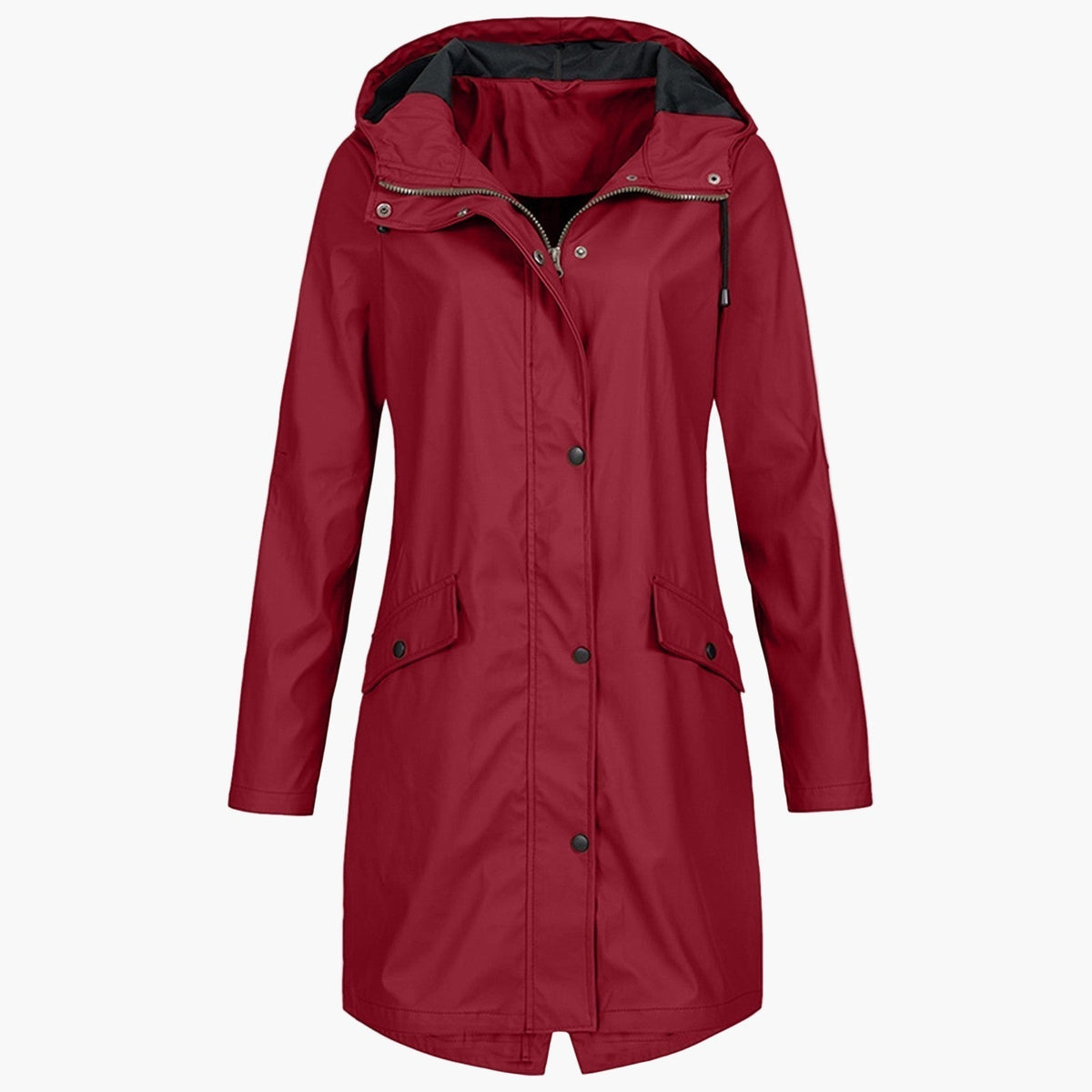 Bettina Waterproof Long Hooded Raincoat