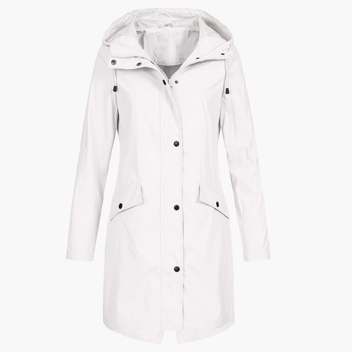 Bettina Waterproof Long Hooded Raincoat