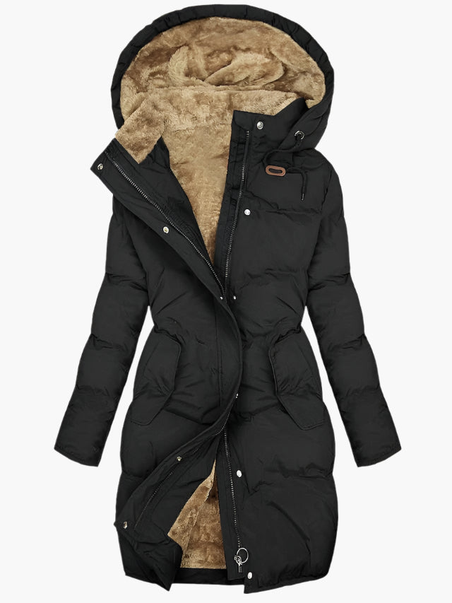 Emma Long Faux Fur Hooded Winter Coat