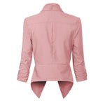 Susanne Open-Front Long-Sleeve Blazer