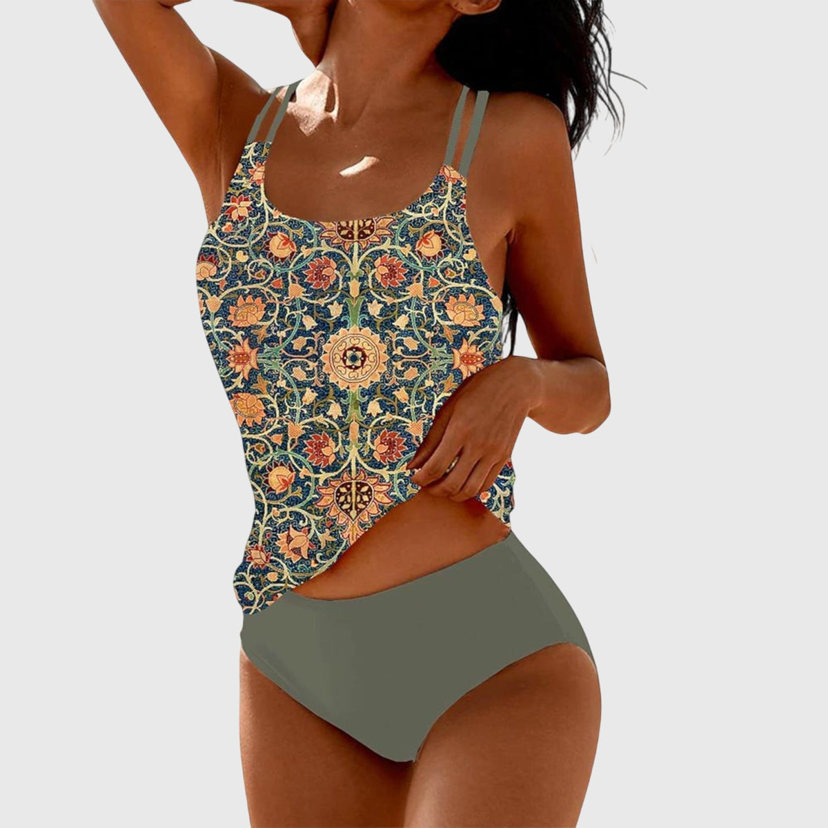 Martina Printed Tankini Swim Set