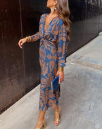 Gabriela Artist Print Knot-Front Midi Dress