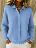 Lisa | Classic Knitted Button Cardigan, women's cardigan – view 1