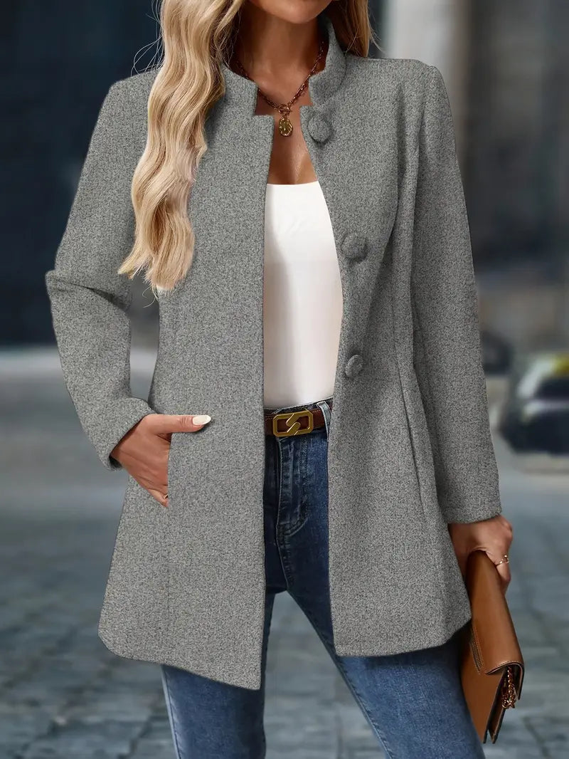 Sofia Button-Front Winter Coat